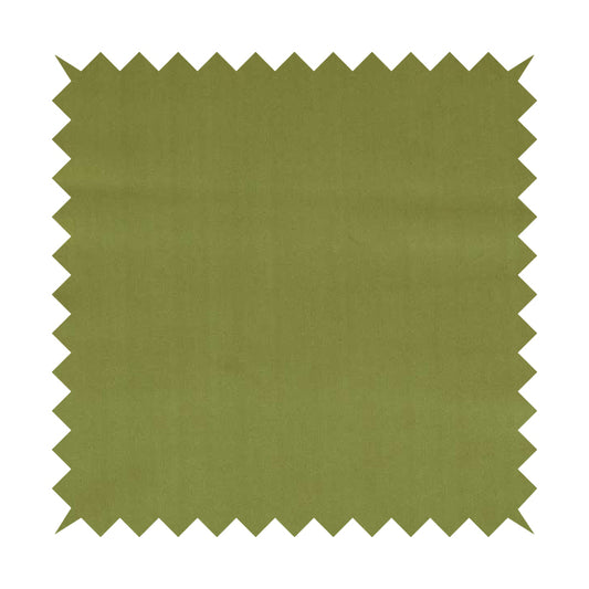 Zouk Plain Durable Velvet Brushed Cotton Effect Upholstery Fabric Pear Green Colour