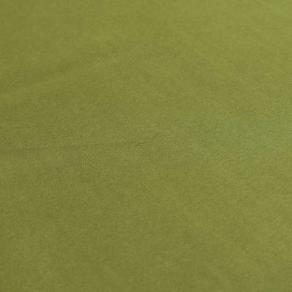 Zouk Plain Durable Velvet Brushed Cotton Effect Upholstery Fabric Pear Green Colour - Roman Blinds