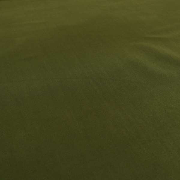 Zouk Plain Durable Velvet Brushed Cotton Effect Upholstery Fabric Juniper Green Colour - Made To Measure Curtains