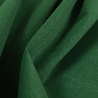 Zouk Plain Durable Velvet Brushed Cotton Effect Upholstery Fabric Basil Green Colour - Roman Blinds