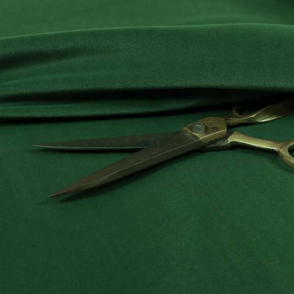 Zouk Plain Durable Velvet Brushed Cotton Effect Upholstery Fabric Basil Green Colour