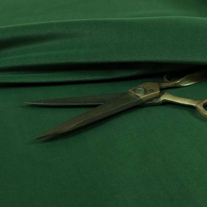 Zouk Plain Durable Velvet Brushed Cotton Effect Upholstery Fabric Basil Green Colour - Made To Measure Curtains