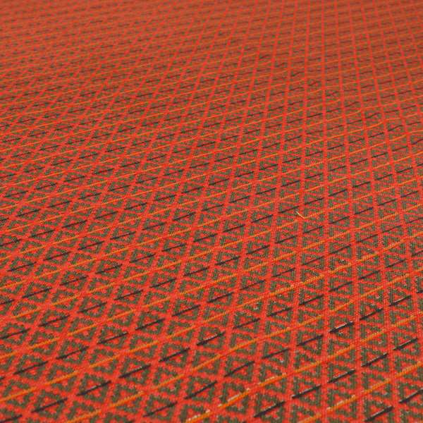 Red Grey Purple Orange Colour Medallion Uniformed Pattern Upholstery Fabric JO-1171 - Roman Blinds