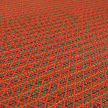 Red Grey Purple Orange Colour Medallion Uniformed Pattern Upholstery Fabric JO-1171 - Roman Blinds