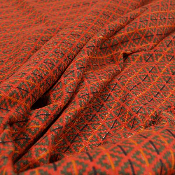 Red Grey Purple Orange Colour Medallion Uniformed Pattern Upholstery Fabric JO-1171 - Handmade Cushions