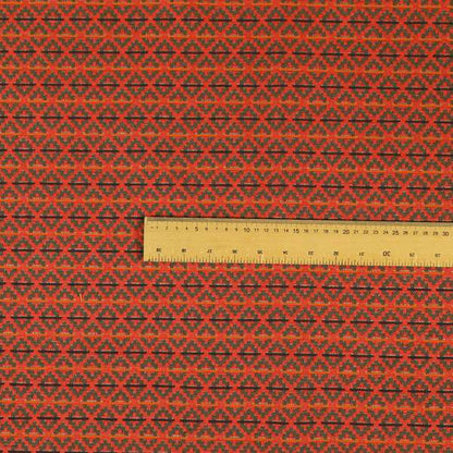 Red Grey Purple Orange Colour Medallion Uniformed Pattern Upholstery Fabric JO-1171 - Handmade Cushions